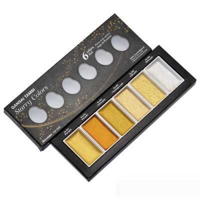 Set de Acuarelas Gansai Tambi Starry Metal x6 Colores Kuretake