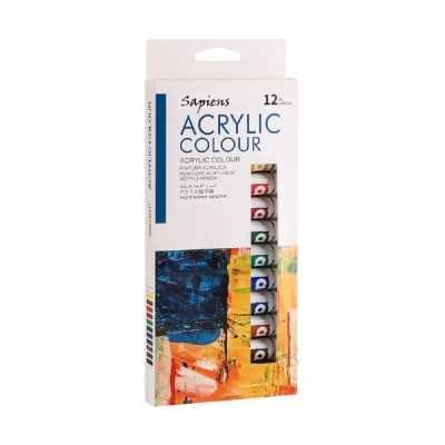 Set de Acrílicos Sinoart x12 Colores de 12 ml Sapiens