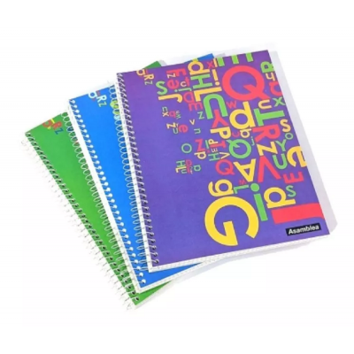 Cuaderno con espiral 21x27 cm x100 hojas rayadas Asamblea