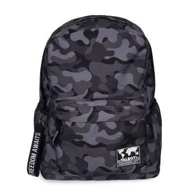 Mochila espalda Wanderlust black camo 2 cierres Talbot