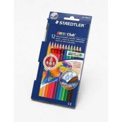 Lapices de colores caja carton x 12 unidades + pincel acuarelable Staedtler