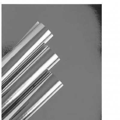 Cartulina Metalizada escolar Plata de 44,7 x61 cm x unidad Luma