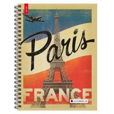 Cuaderno con espiral A4 tapa dura Vintage x 150 hojas rayado Cita Kit