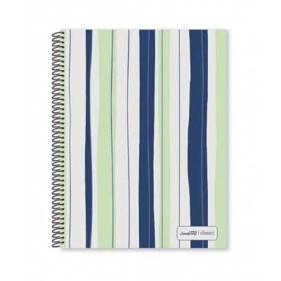 Cuaderno con espiral A4 tapa plastica Classic multicolor 84 hojas cuadriculado Ledesma