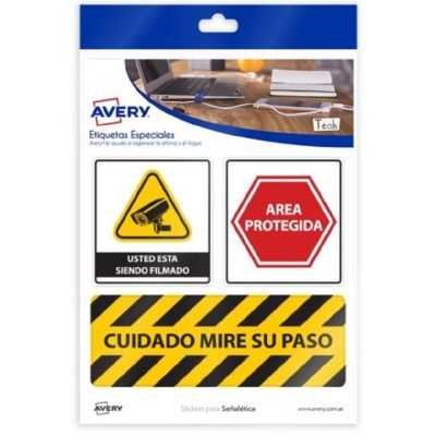 Stickers para señalética 1 hoja Avery
