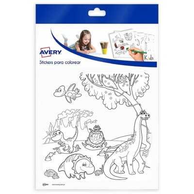 Stickers para colorear 2 hojas Avery