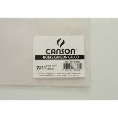 Papel calco Canson 35x50 90/95 gs. x 10 hjs. Canson