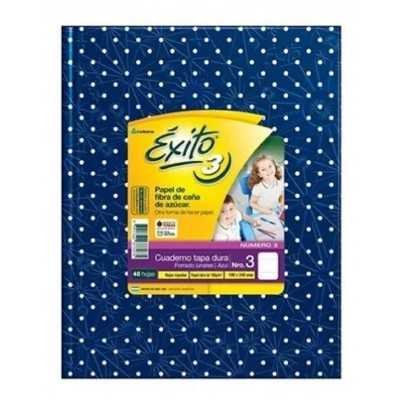 Cuaderno tipo ABC rayado lunares azul x50 hojas Éxito