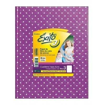 Cuaderno tipo ABC rayado lunares lila x50 hojas Éxito