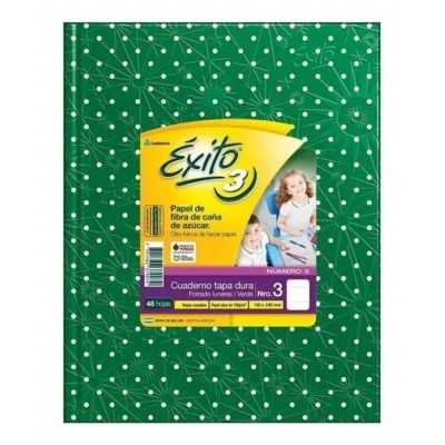 Cuaderno tipo ABC rayado lunares verde x50 hojas Éxito