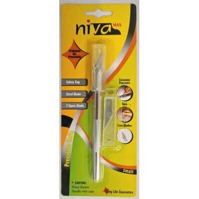 Cutter de precisión tipo bisturí con repuesto Niva Max