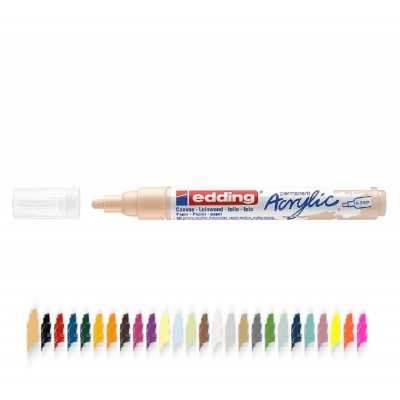 Marcador acrílico punta redonda Plata E 5100 trazo medio (2-3 mm) Edding