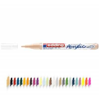 Marcador acrílico punta redonda Turquesa fuerte E 5300 trazo fino (1-2 mm) Edding