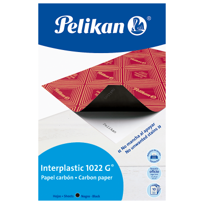 Carbónico Oficio Interplastic 1022G negro x5 hojas Pelikan