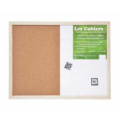 Pizarra 60x90cm combinada corcho/magnetica marco madera