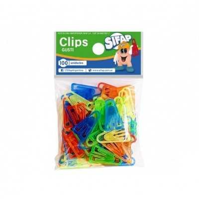 Clips Gusti plástico bolsa x100 unidades Sifap