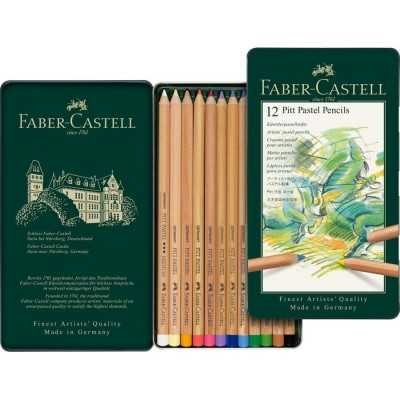 Lápiz Pitt Pastel x12 Colores Faber-Castell