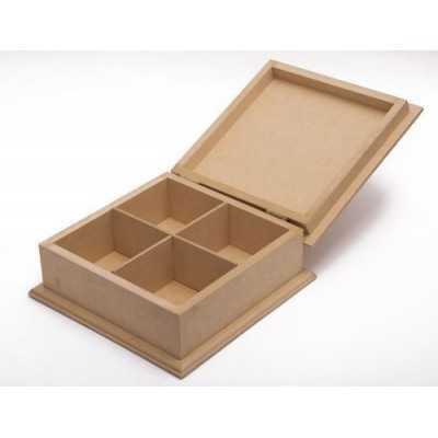 Caja de te decorativa tapa lisa nº 2 20x20x9cm El Tigre