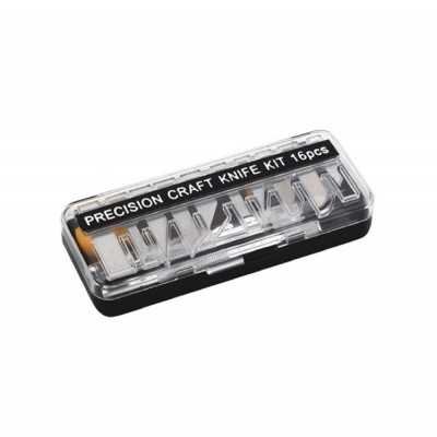 Set de Cutters de precisión Craft Knife x16 piezas en estuche Niva Max