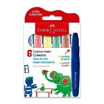 Crayones jumbo cremosos x6 unidades Faber Castell