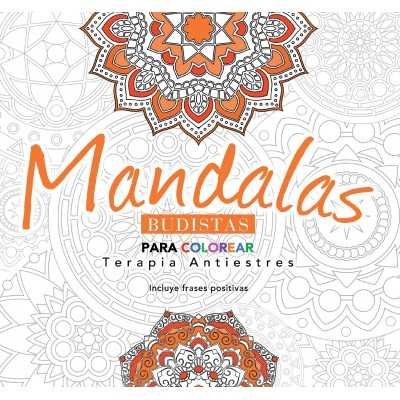 Libro para Pintar de Mandalas Antiestress Budistas 19x21 cm 24 pág. Editorial Splash