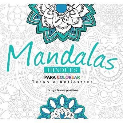 Libro para Pintar de Mandalas Antiestrés Hindues 19x21 cm 24 pág. Editorial Splash