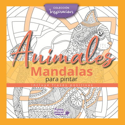 Libro de Mandalas para Pintar Animales 23x23 cm 48 pág. Editorial Splash