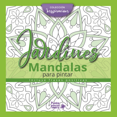 Libro de Mandalas para Pintar Jardines 23x23 cm 48 pág. Editorial Splash