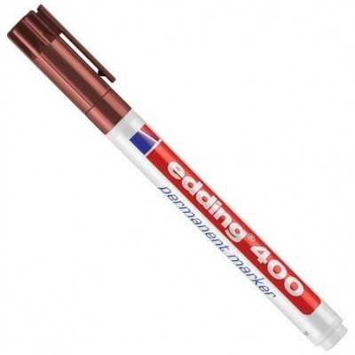 Marcador permanente recargable Art 400 MARRON punta fina Edding