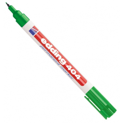 Marcador permanente recargable Art 404 VERDE punta extra fina Edding