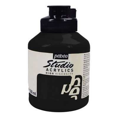 Acrílico alta viscosidad Studio (026) Negro de Marte x500 ml Pebeo