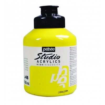 Acrílico alta viscosidad Studio (048) Amarillo primario opaco x500 ml Pebeo