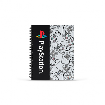 Cuaderno 16x21 cm con espiral tapa dura Play Station II x 80 hojas rayado Mooving