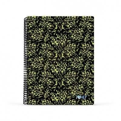 Cuaderno con espiral A4 tapa flexible 47 Street I x 80 hojas rayado Mooving