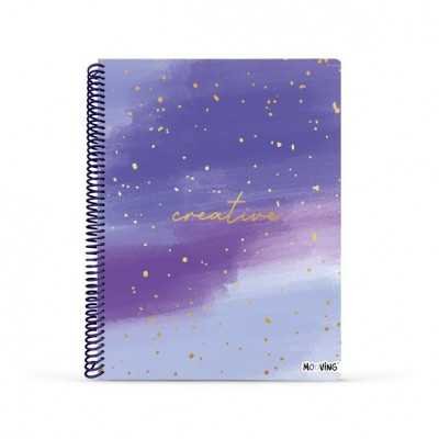 Cuaderno con espiral A4 tapa flexible Brush II x 80 hojas rayado Mooving