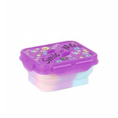 Porta alimentos plastico plegable Smile like me contenedor 1 compartimiento Footy