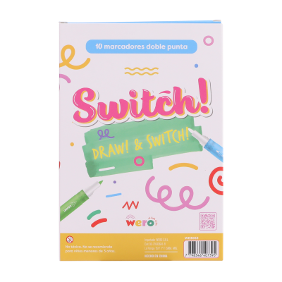 Marcadores cambiacolor magic ink Switch! x10 unidades Wero