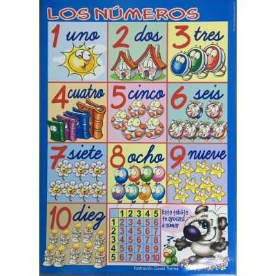 Láminas didácticas "LOS NÚMEROS" 24x30 cm