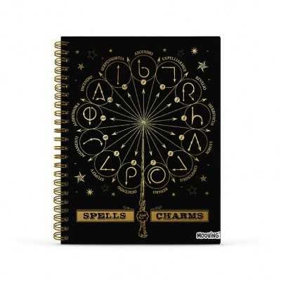 Cuaderno con espiral A4 tapa dura Harry Potter I x 96 hojas rayado Mooving