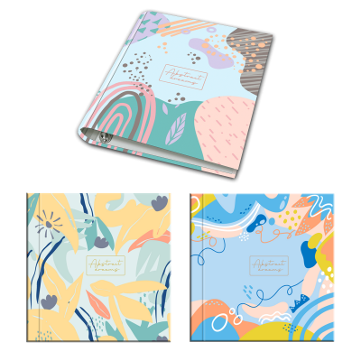 Carpeta 3 anillos de 40 mm carton Abstracta Onix