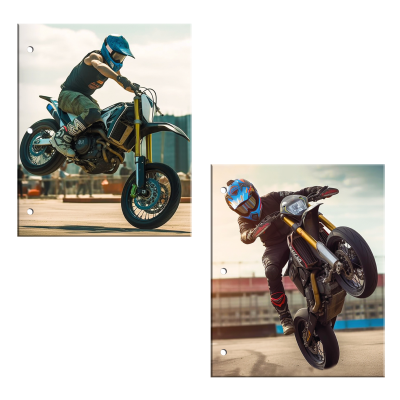 Carpeta Nº 3 dos tapas Moto Stunt cartone Onix