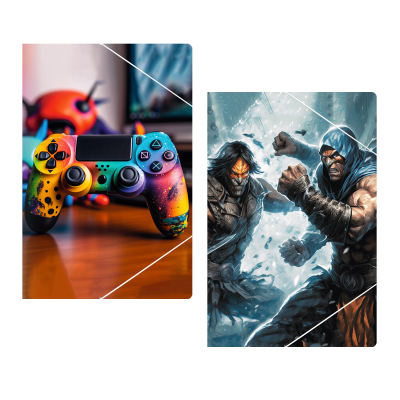 Carpeta Oficio 3 solapas Gamer con elástico Onix