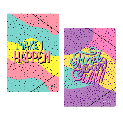 Carpeta Oficio 3 solapas Dots con elástico Asamblea