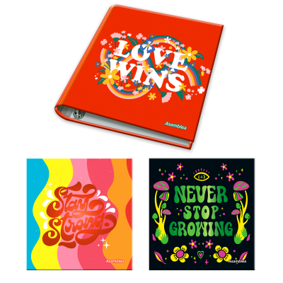 Carpeta 3 anillos de 40 mm carton Psicodelica Asamblea