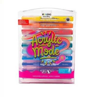 Marcadores acrílicos Acrylic mode x10 colores Mooving