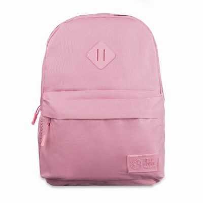 Mochila espalda lisa Rosa fresco 43,5 cm con 2 Cierres Talbot