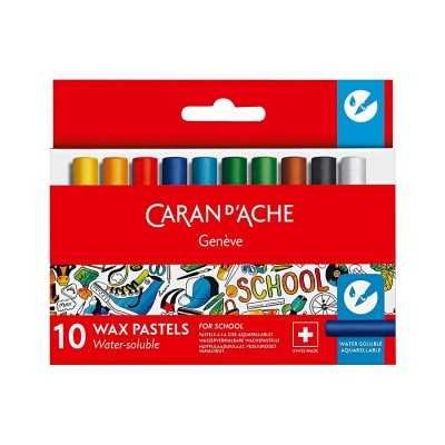 Pasteles acuarelables School x10 colores surtidos estuche cartón Caran D'Ache
