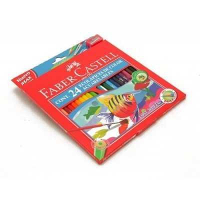 Lapices de color x 24 colores largos acuarelables Faber-Castell
