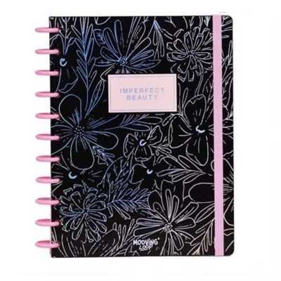 Cuaderno carta Flowers con sistema de discos Mooving Loop