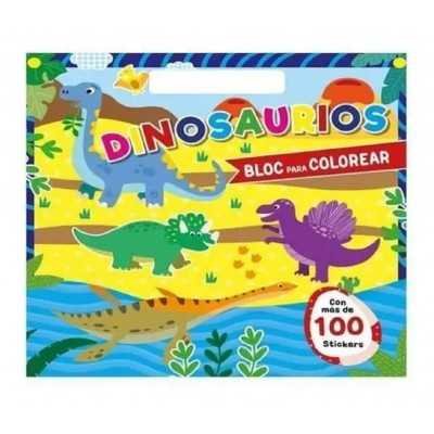 Libro para pintar block 20x28 cm Dinosaurios 48 pág. Dinosaurios  Editorial Splash